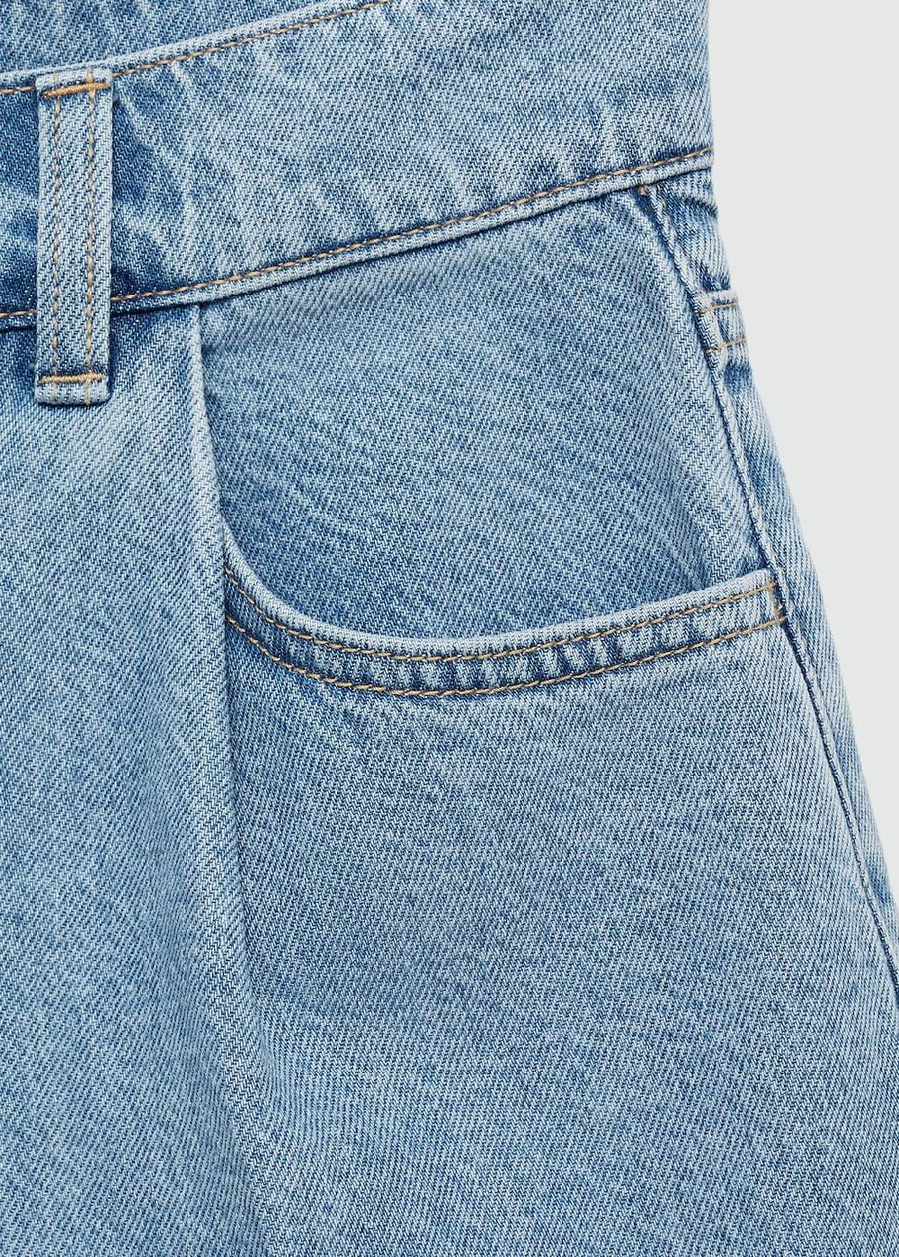 Mango Jeans-Shorts mit Bundfalten Günstig kaufen