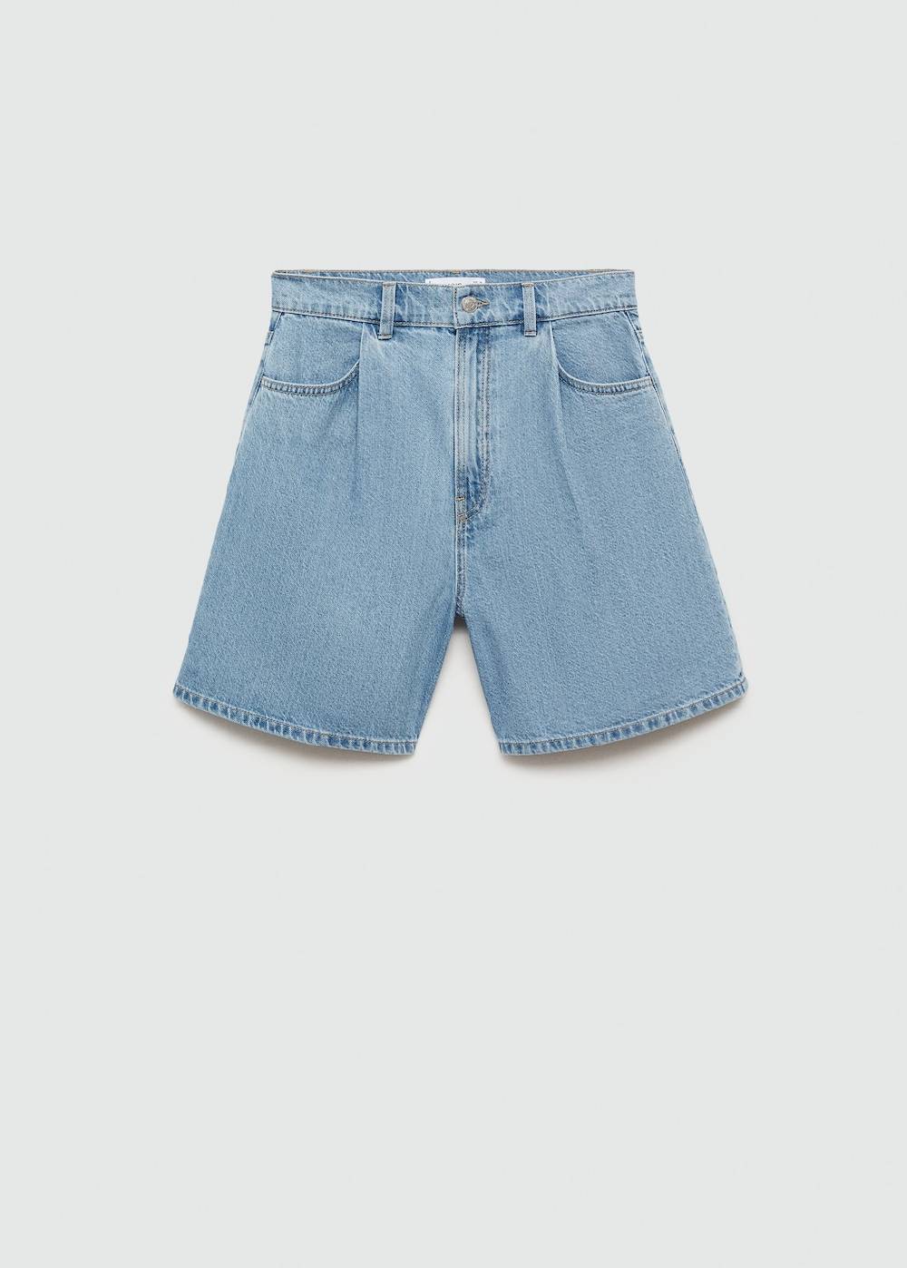 Mango Jeans-Shorts mit Bundfalten Günstig kaufen