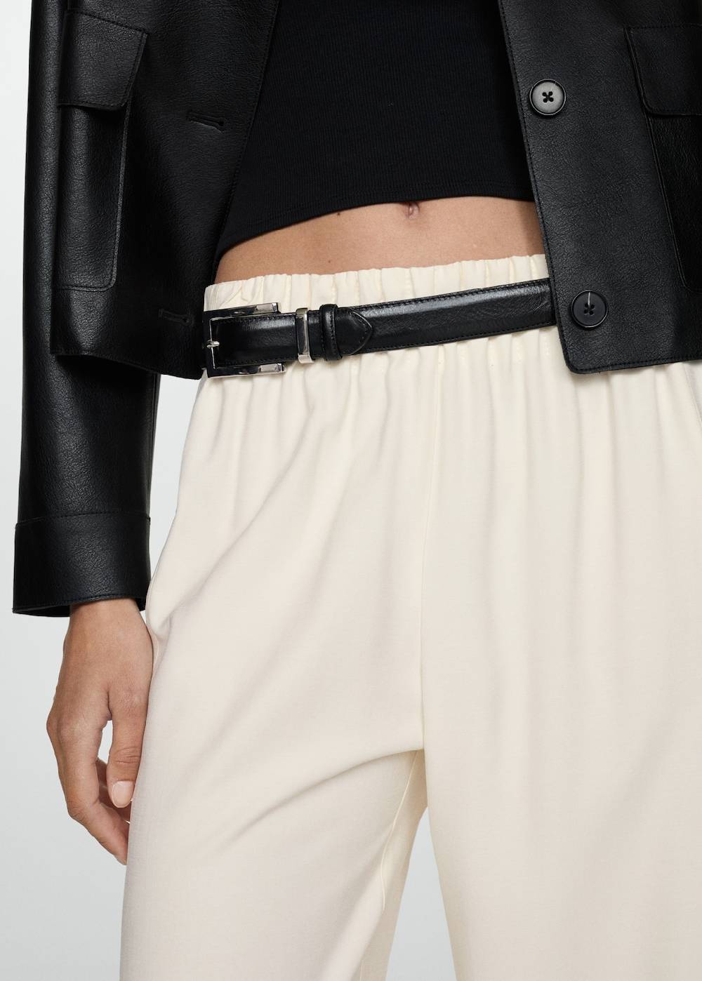 Mango Wideleg-Hose mit Stretchbund Begrenztes Angebot