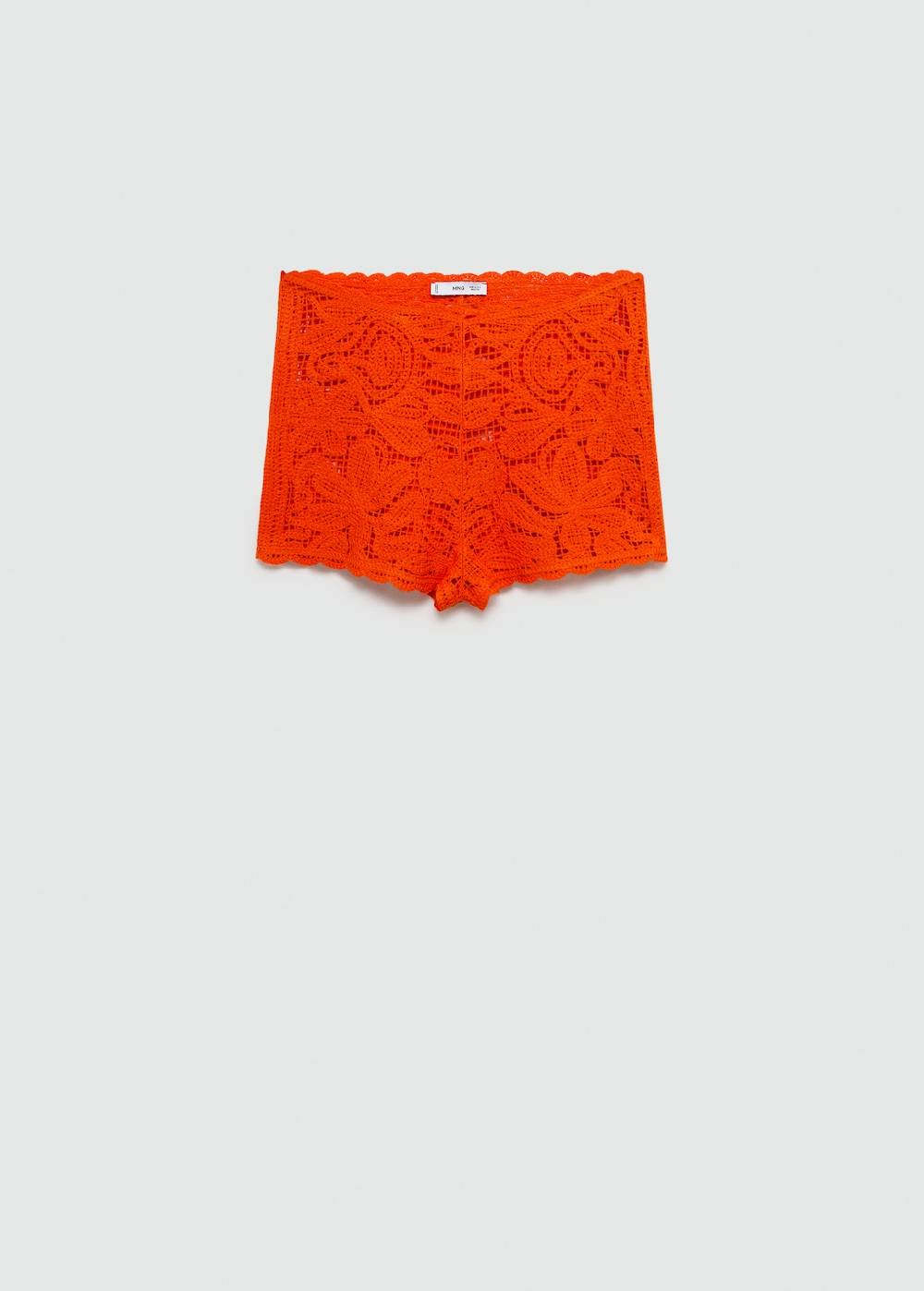 Mango Geblümte Häkel-Shorts Bis zu 65% Rabatt