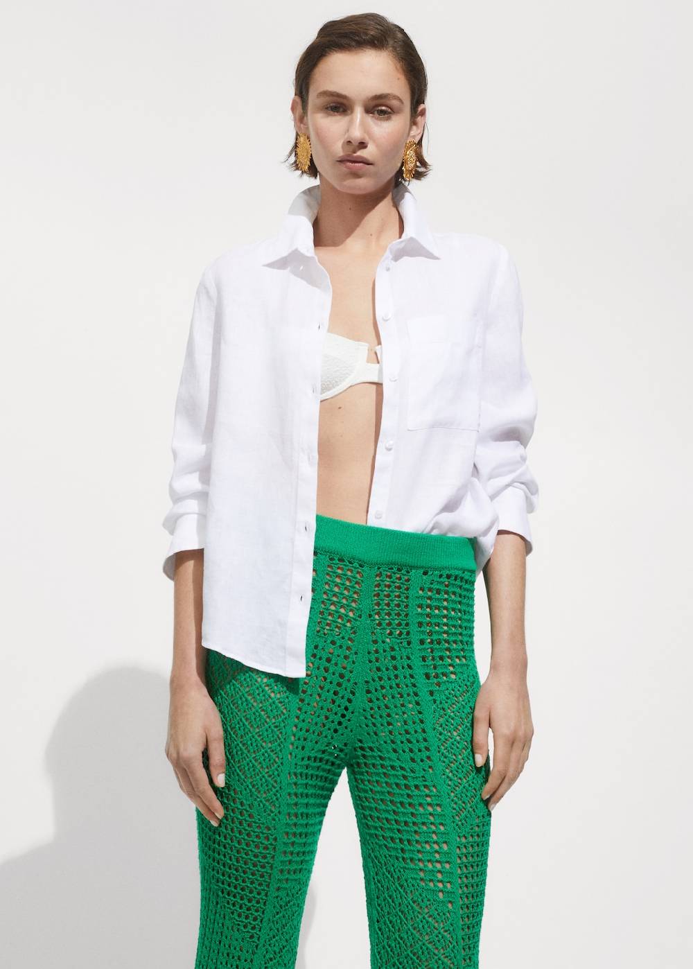 Mango Hose mit Lochmuster Nur für heute