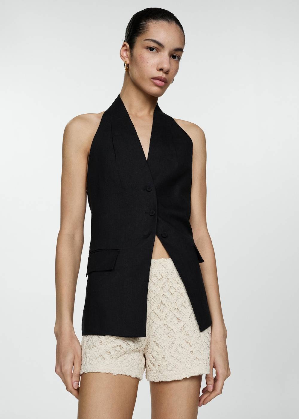 Mango Gerade Shorts im Häkel-Style Black Friday Preise
