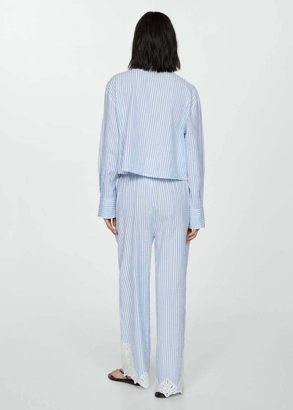 Mango Bestickte Streifenhose Günstig kaufen