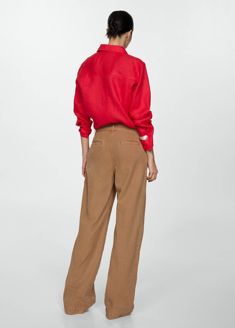 Mango Wideleg-Hose aus Lyocell Flash Sale
