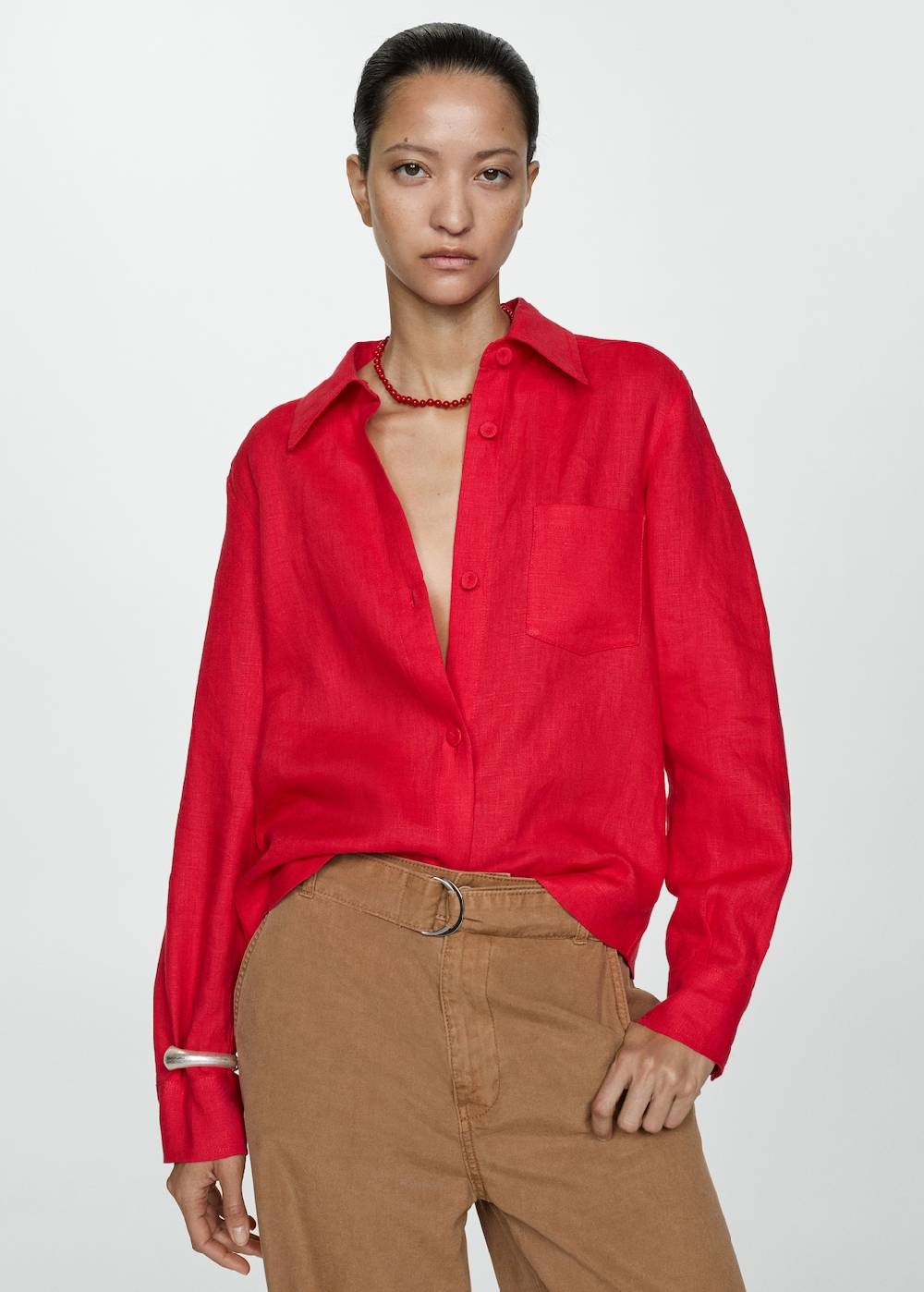 Mango Wideleg-Hose aus Lyocell Flash Sale