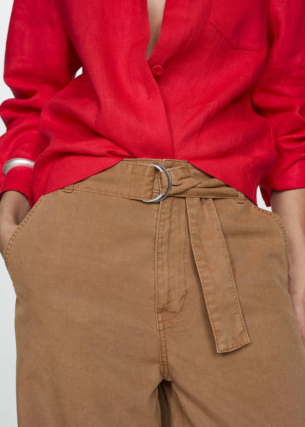 Mango Wideleg-Hose aus Lyocell Flash Sale
