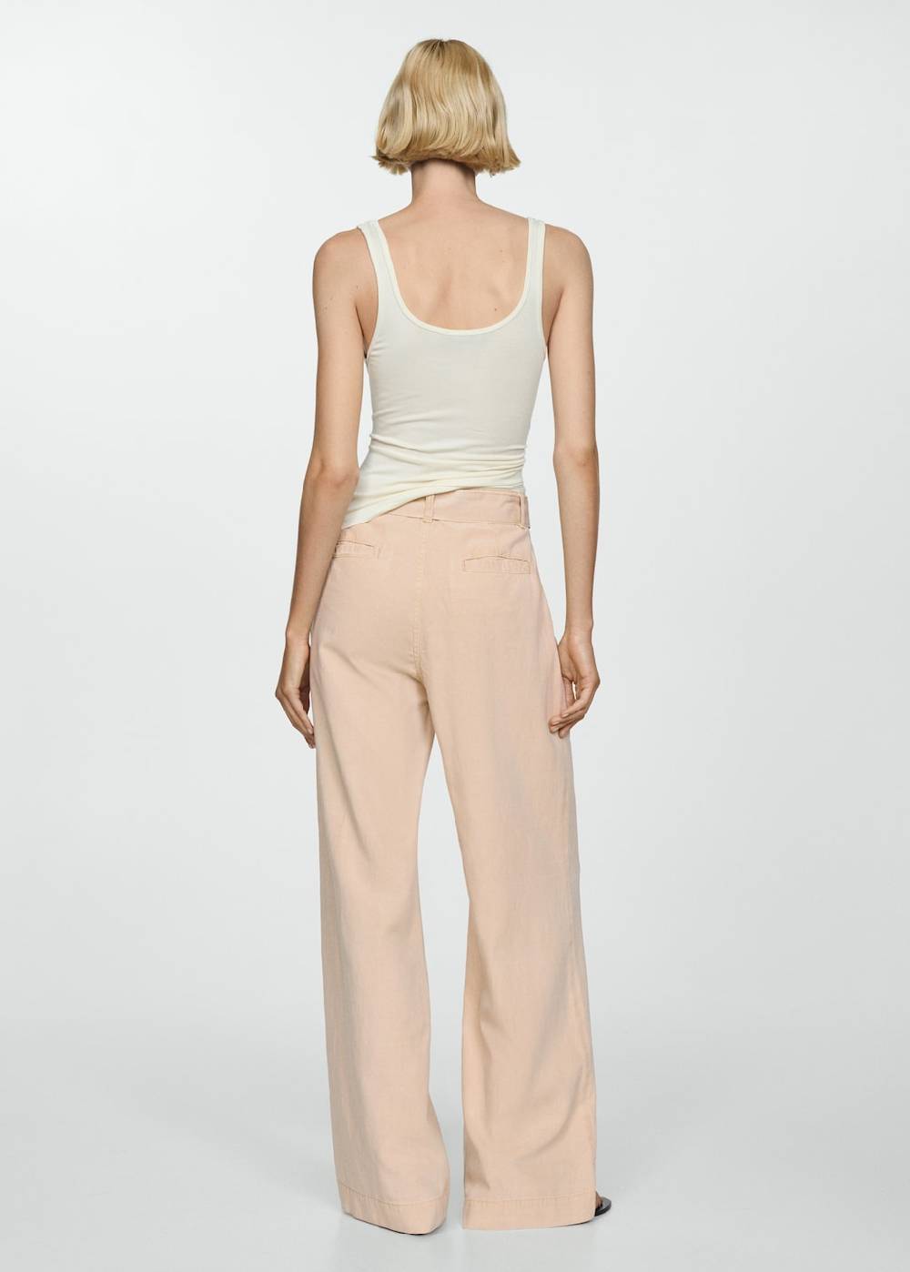 Mango Fließende Hose mit Gürtel Begrenztes Angebot