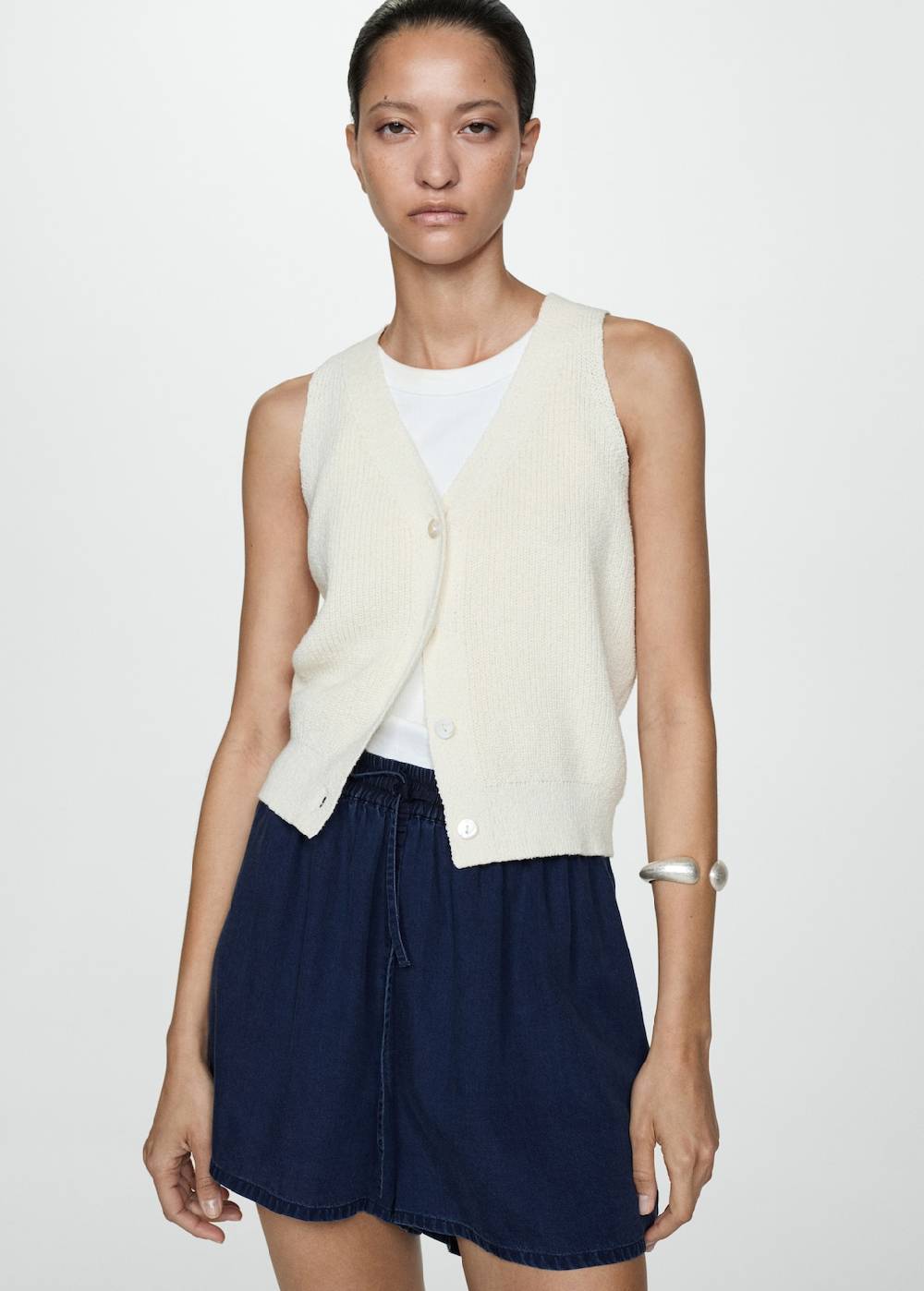 Mango Lyocell-Shorts mit Stretchbund Muttertagsangebot