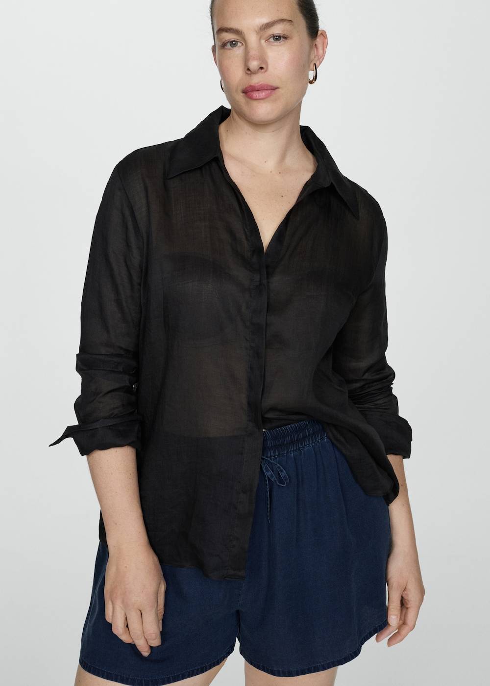 Mango Lyocell-Shorts mit Stretchbund Muttertagsangebot
