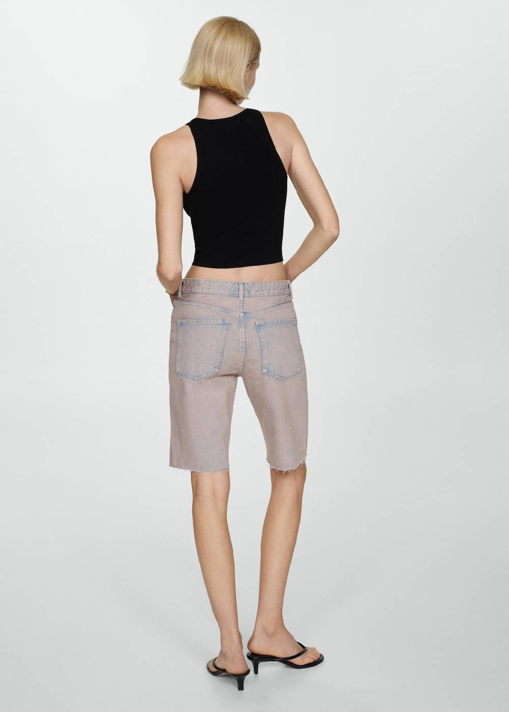 Mango Jeans-Bermudashorts mit Washed-Out-Effekt Jubiläumsangebot