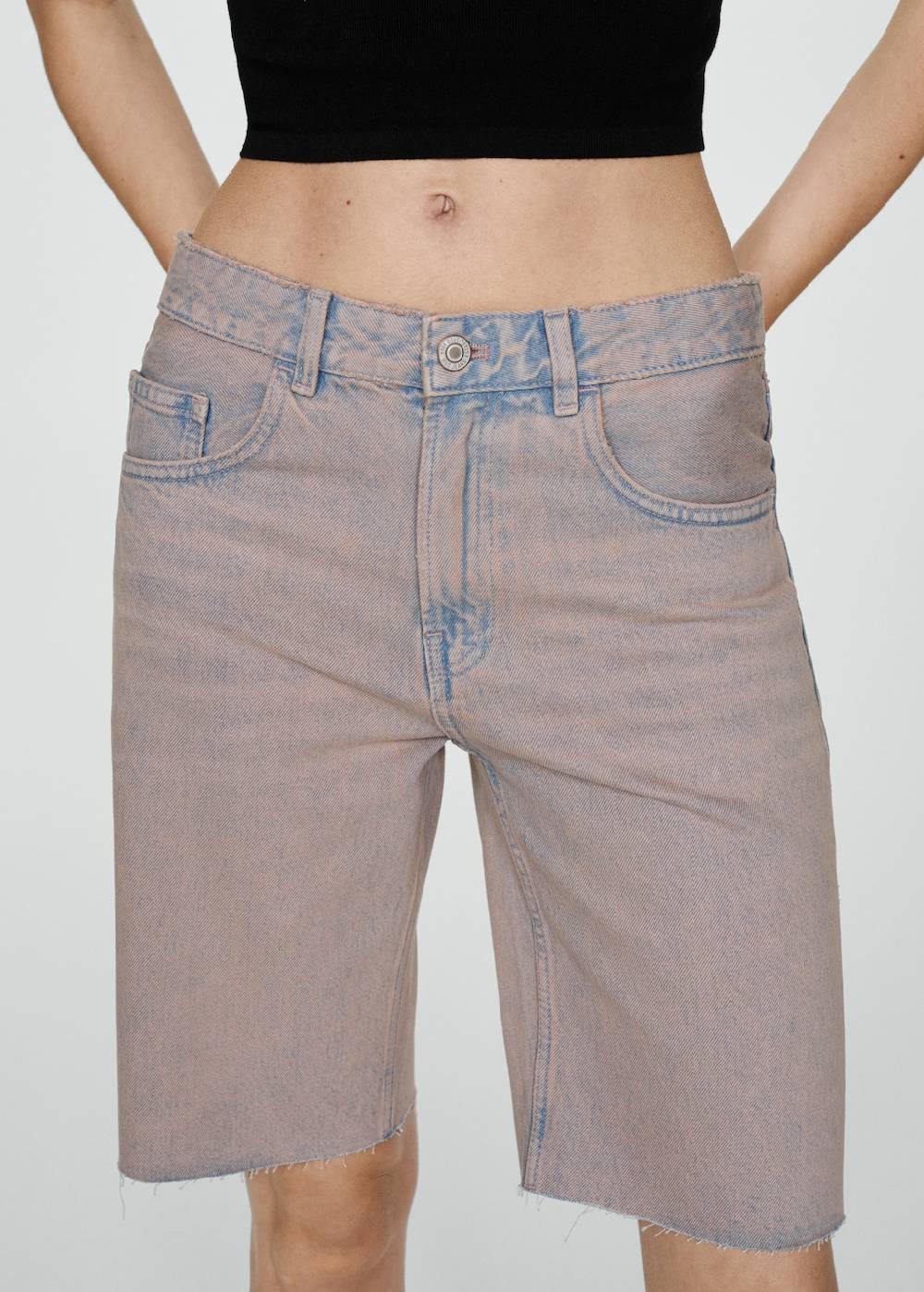 Mango Jeans-Bermudashorts mit Washed-Out-Effekt Jubiläumsangebot