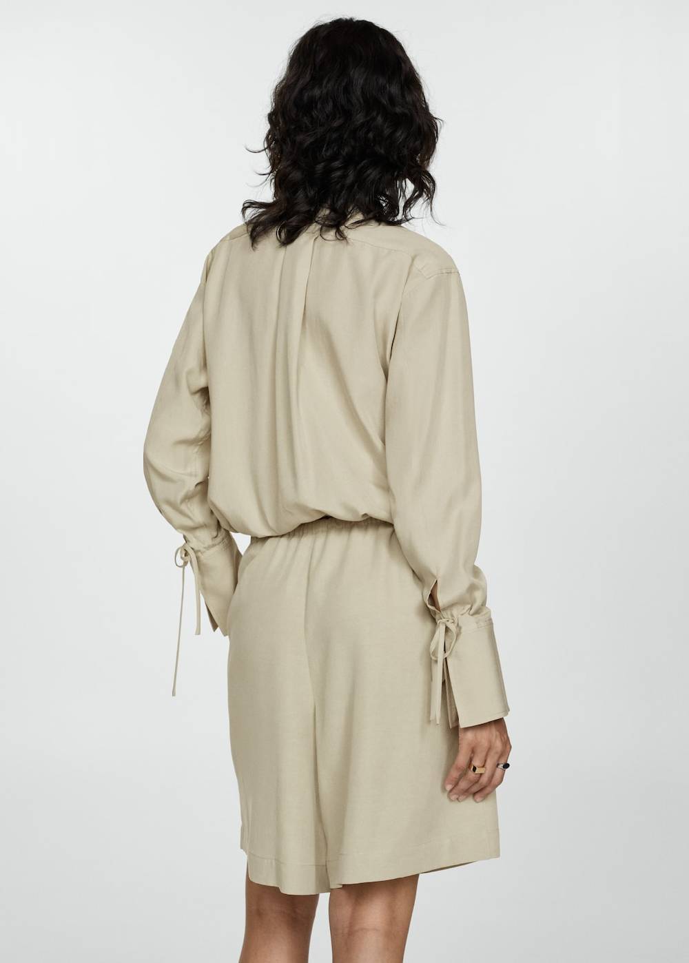 Mango Wideleg-Bermudashorts aus Lyocell Online Outlet
