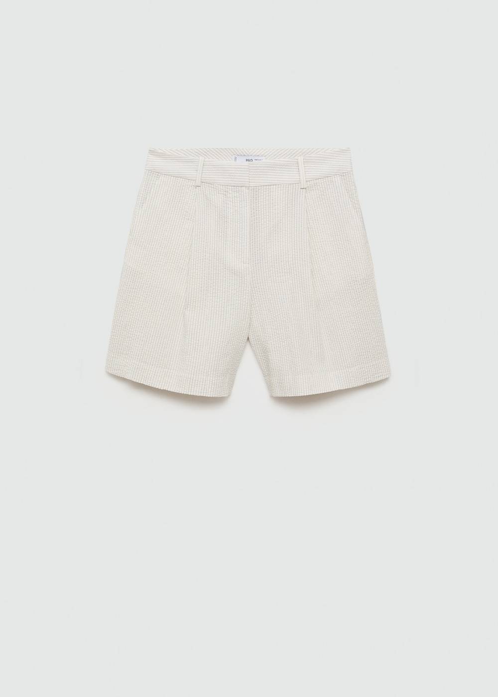 Mango Gestreifte Baumwoll-Bermudas Zeitlich begrenztes Angebot