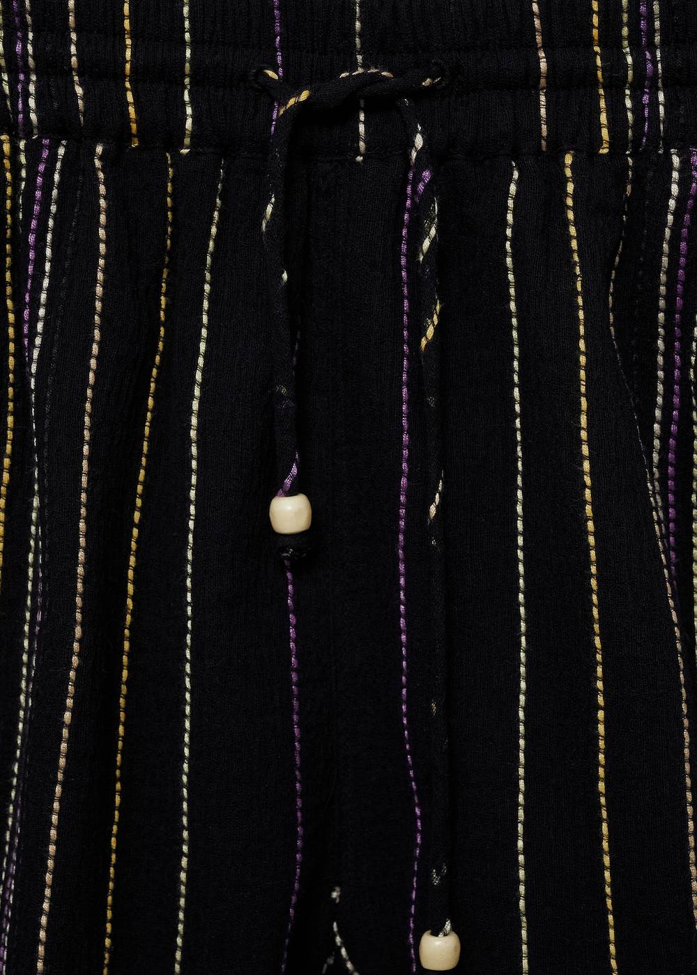 Mango Streifenhose mit ausgefranstem Saum Exklusive Angebote