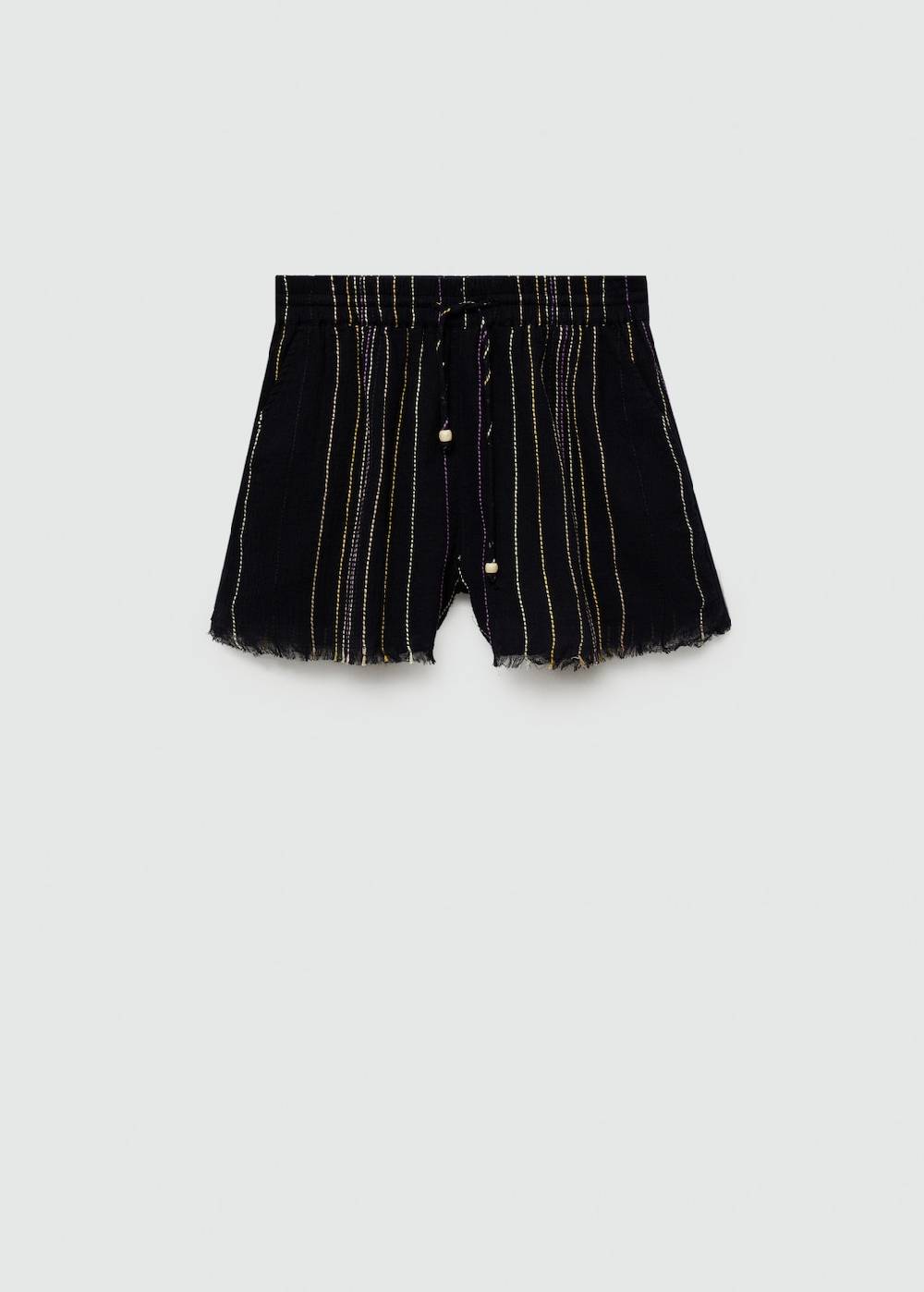Mango Streifenhose mit ausgefranstem Saum Exklusive Angebote