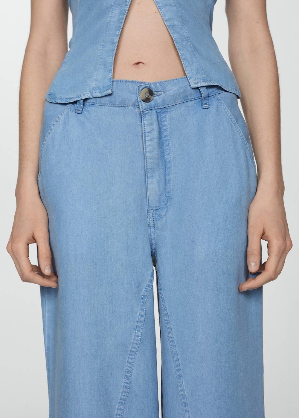 Mango Wideleg-Hose aus Lyocell Neuheiten