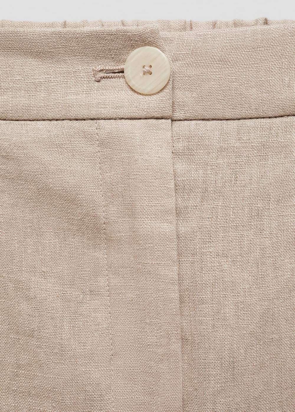Mango Gerade Hose aus 100 % Leinen Räumungsverkauf