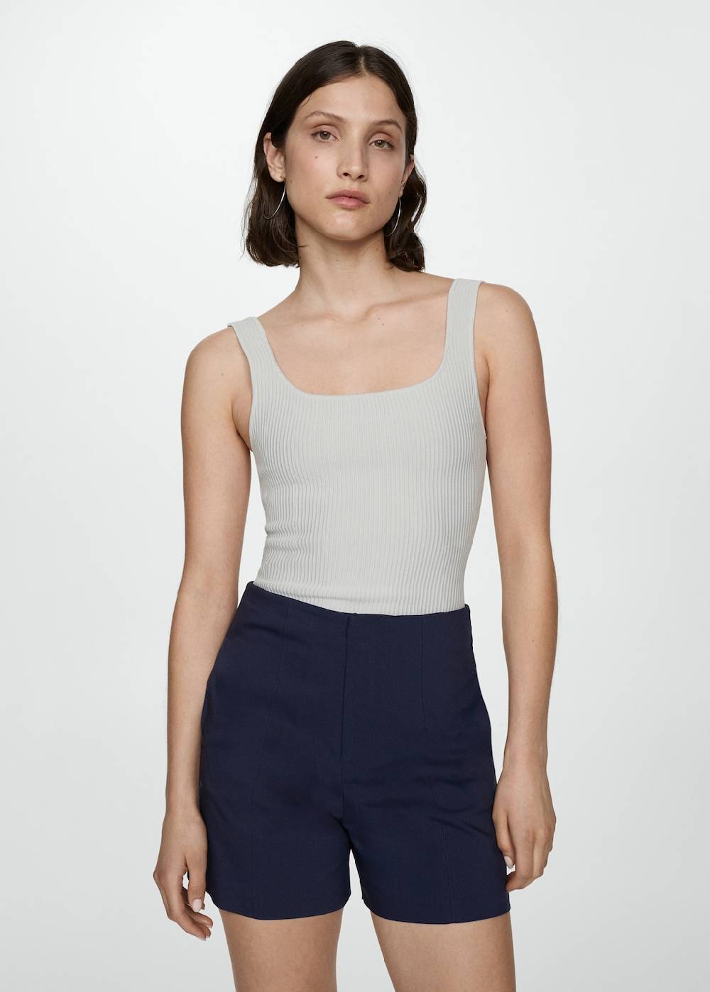 Mango Gerade Shorts mit hoher Taille Tägliche Deals