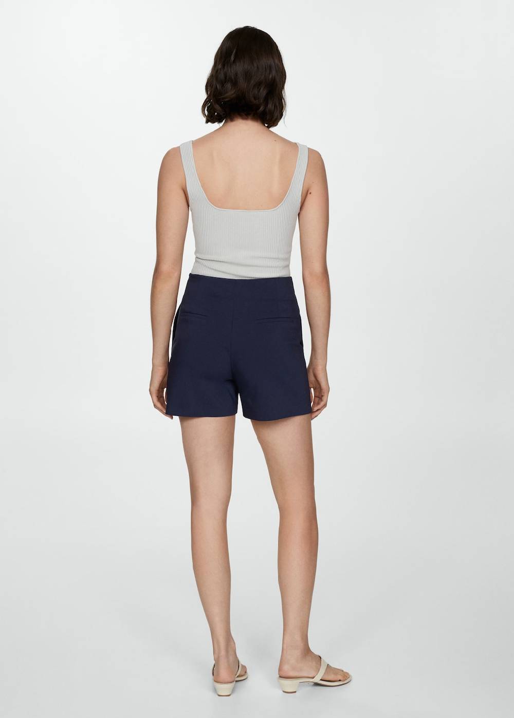 Mango Gerade Shorts mit hoher Taille Tägliche Deals