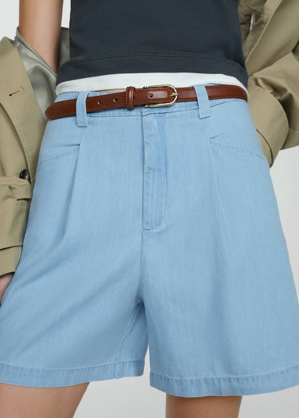 Mango Gerade Shorts mit mittlerer Bundhöhe VIP-Rabatte