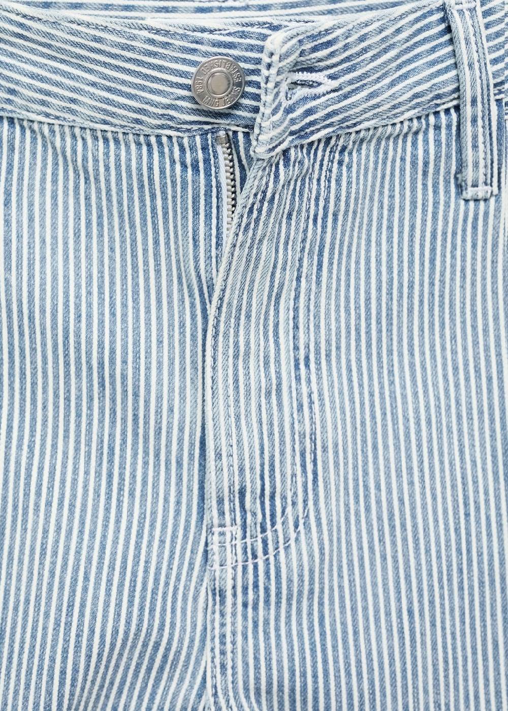 Mango Jeansshorts mit Streifenmuster Letzte 2 Tage