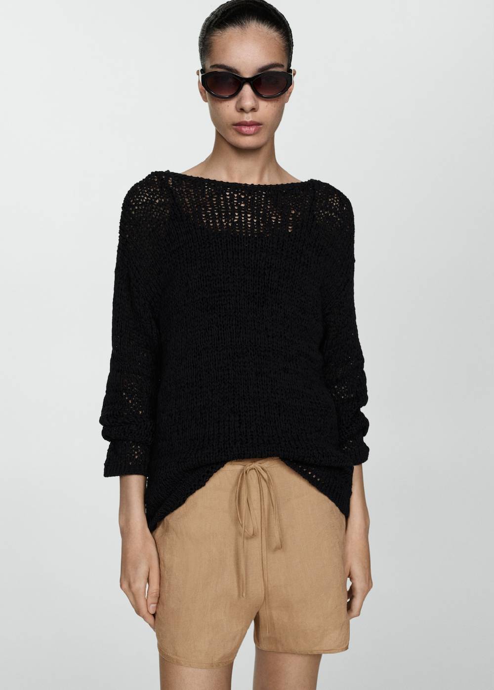 Mango Gerade Shorts aus 100 % Leinen Zeitbegrenzte Promotion