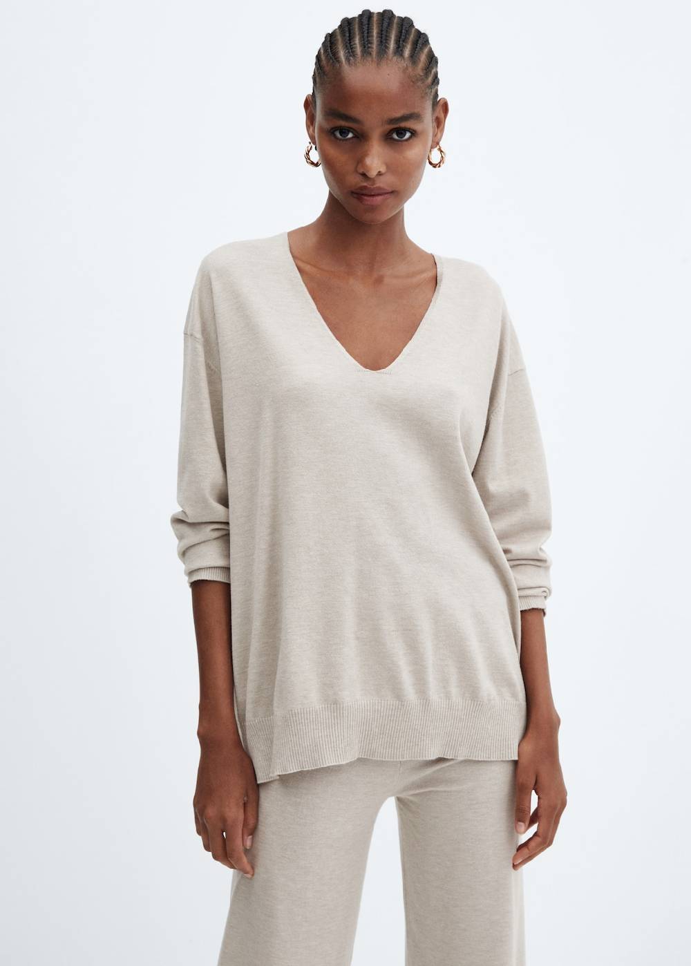 Mango Wideleg-Strickhose Bis zu 50% Rabatt