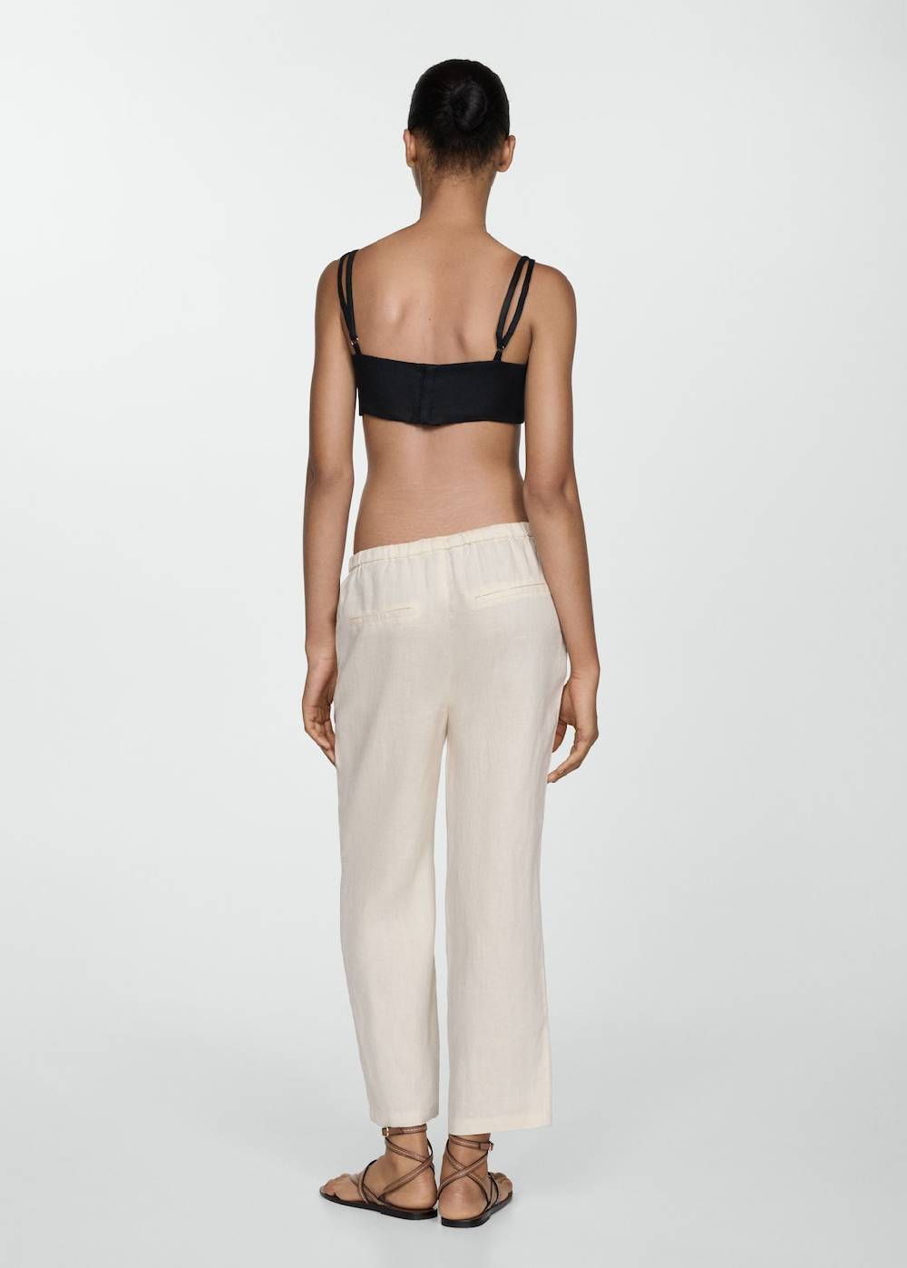 Mango Jogger Pants aus 100 % Leinen Sonderangebot der Fabrik