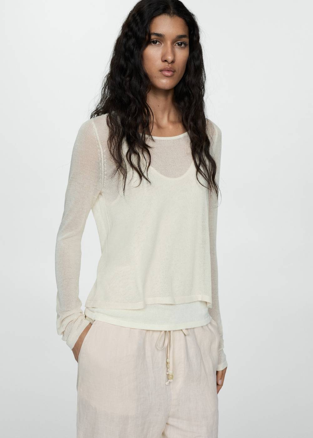 Mango Jogger Pants aus 100 % Leinen Sonderangebot der Fabrik