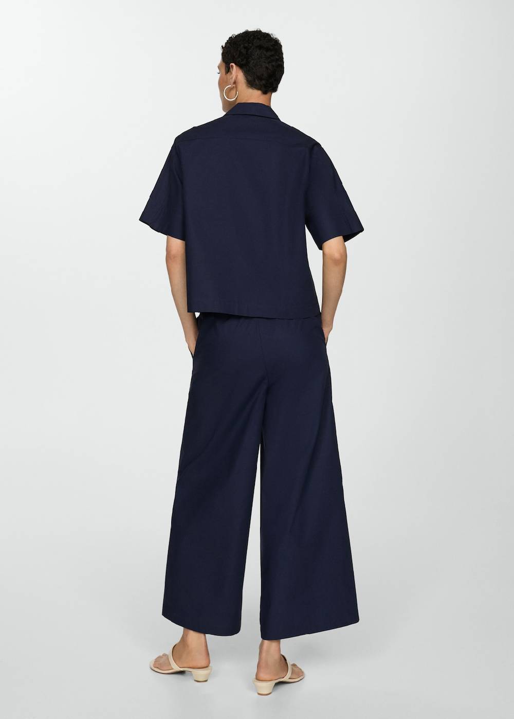 Mango Wideleg-Baumwollhose Bis zu 55% Rabatt