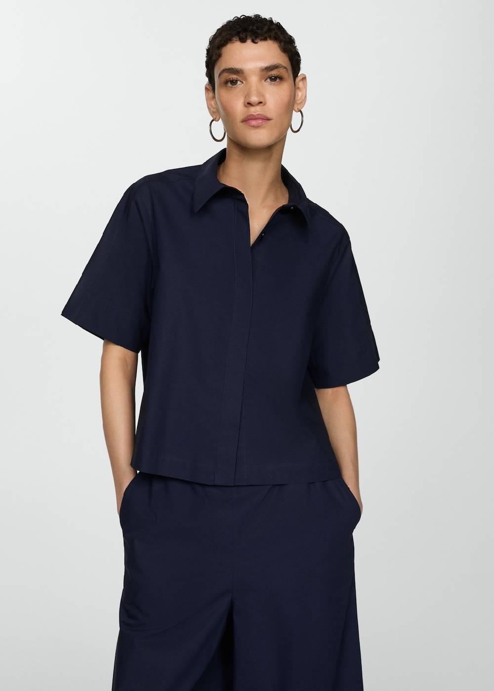 Mango Wideleg-Baumwollhose Bis zu 55% Rabatt