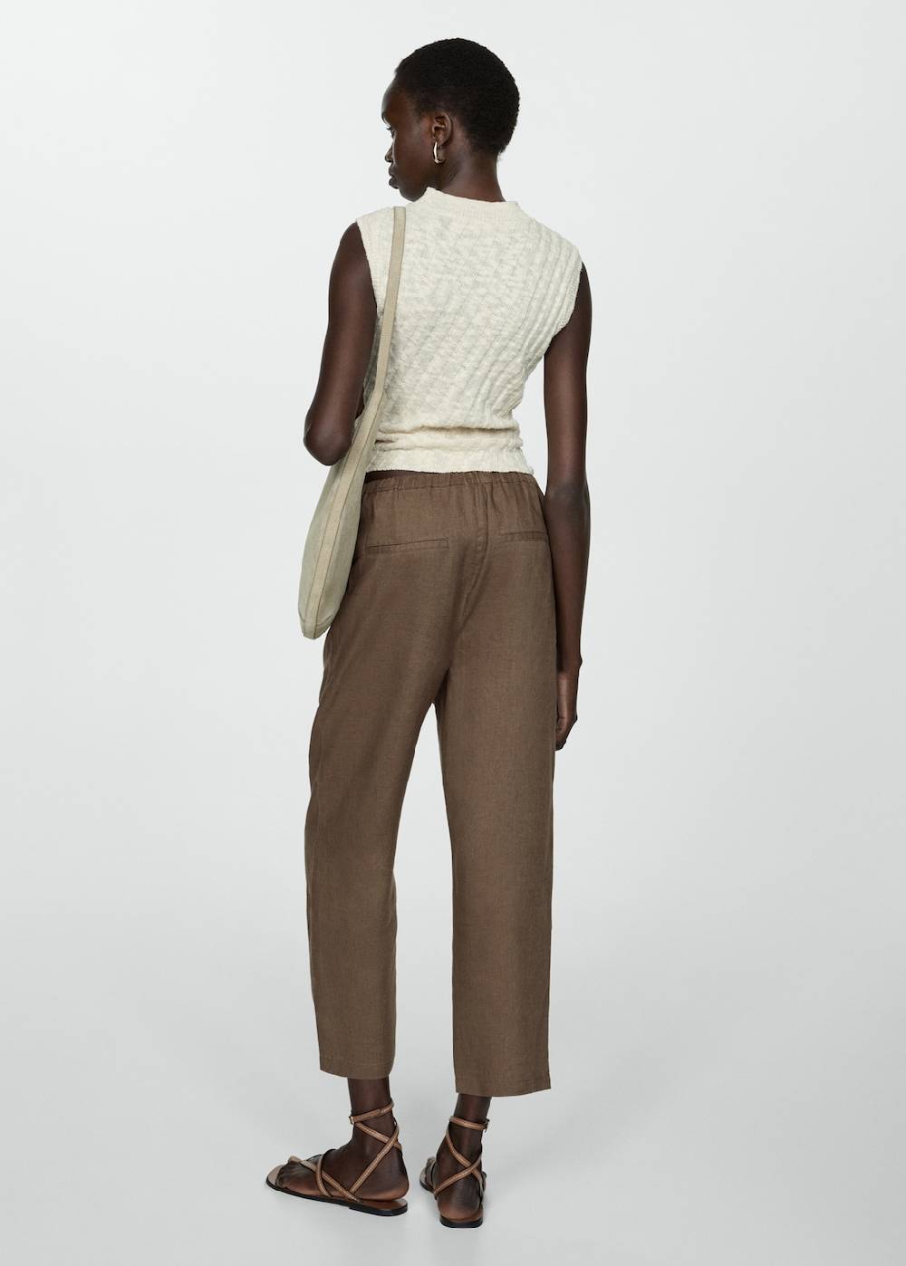 Mango Jogger Pants aus 100 % Leinen Riesige Rabatte