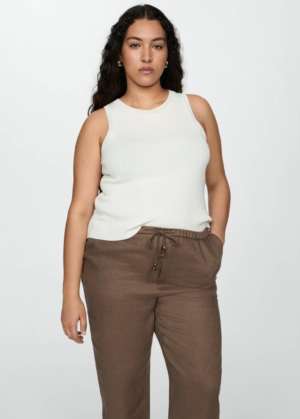 Mango Jogger Pants aus 100 % Leinen Riesige Rabatte