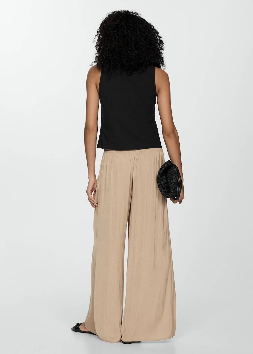 Mango Fließende Wideleg-Hose 50% Rabatt mit kostenlosem Versand
