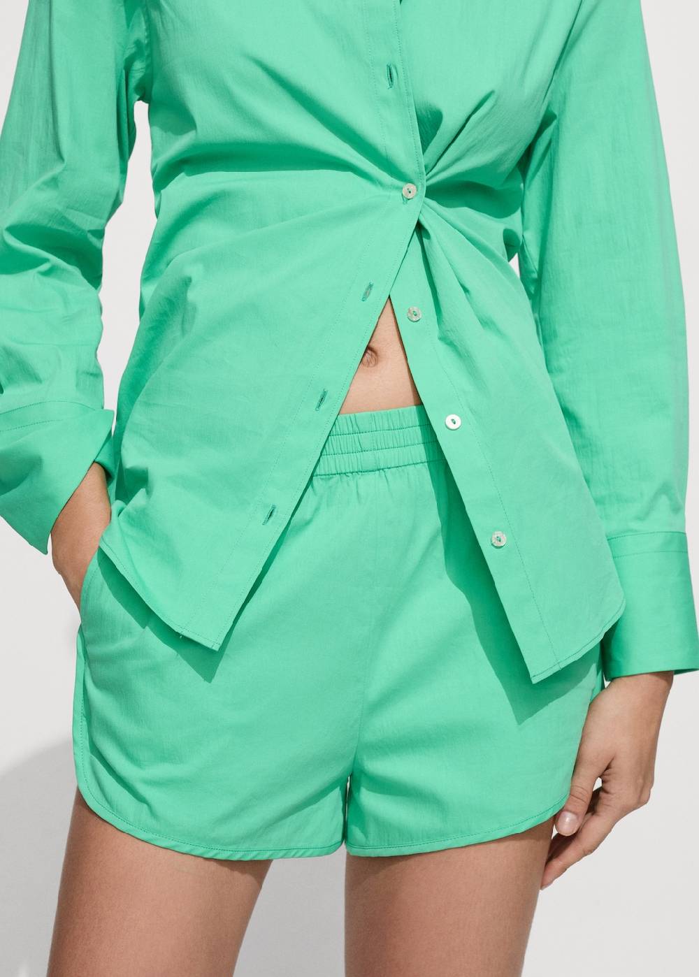 Mango Baumwollshorts mit Stretchbund Rabatte dieses Monats