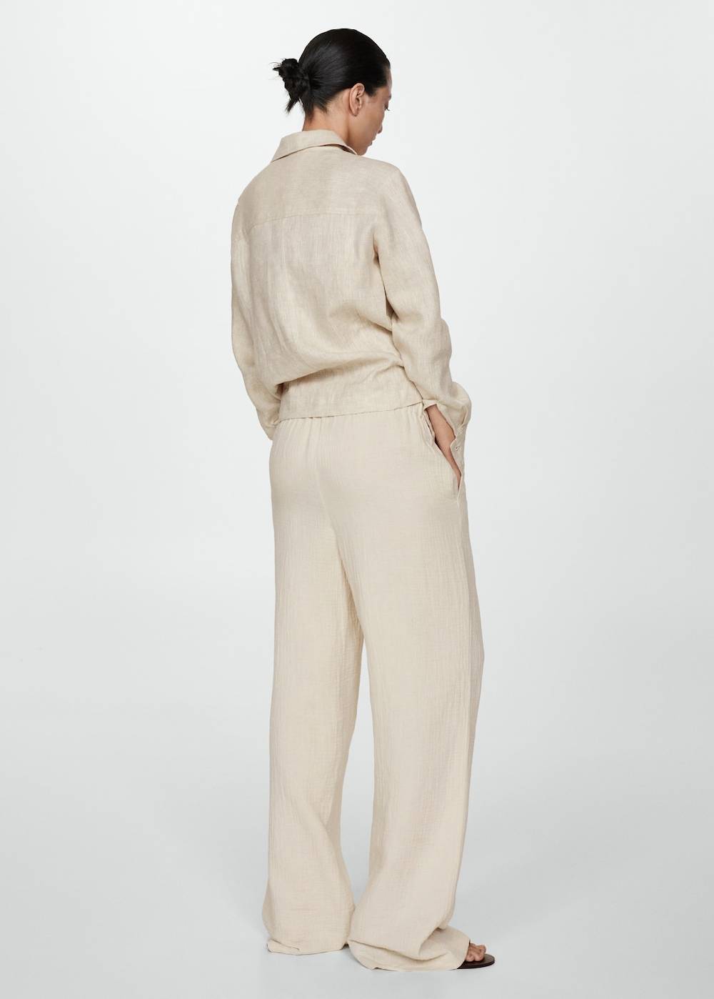 Mango Wideleg-Baumwollhose 2025