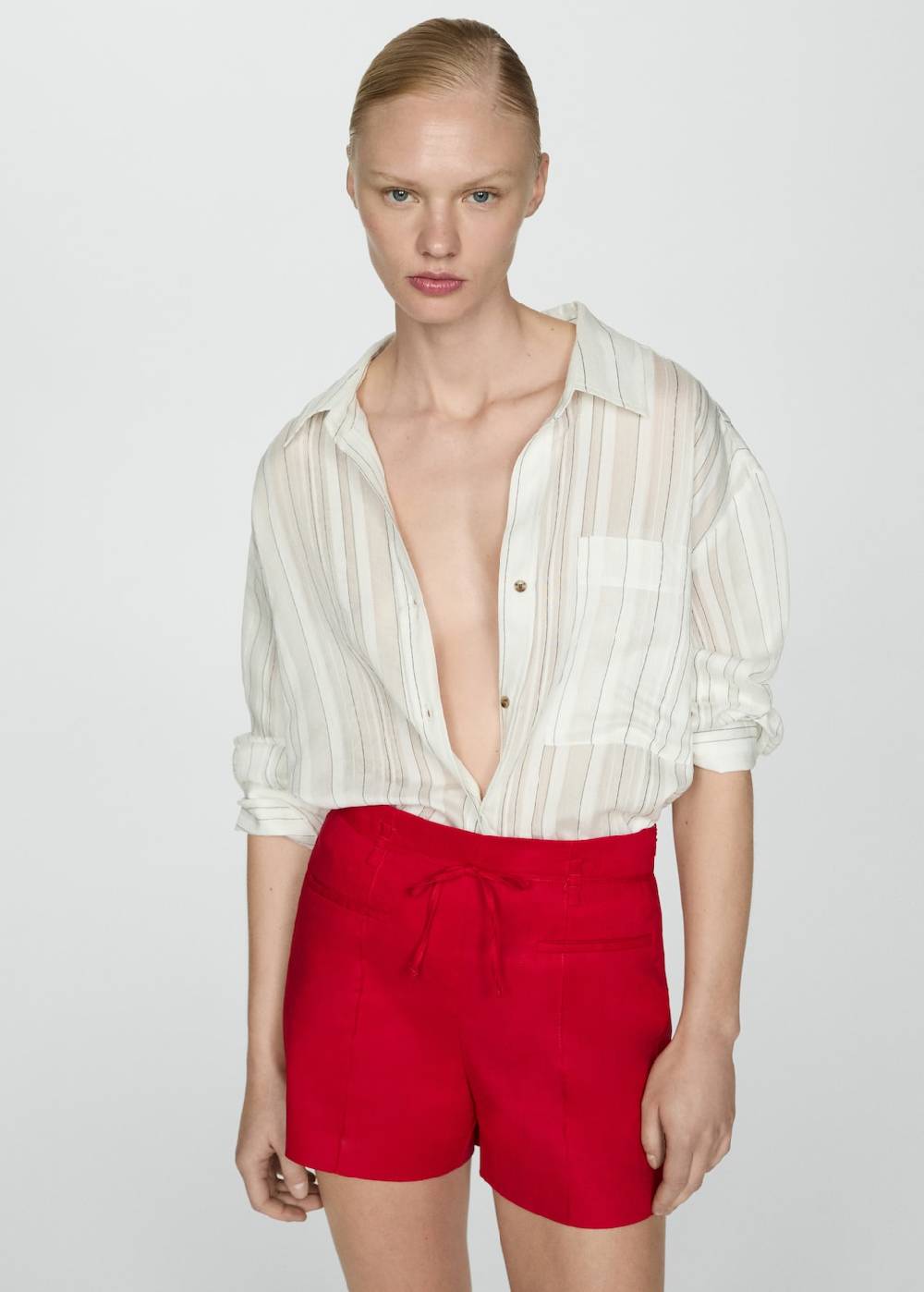 Mango Leinenshorts mit Schleife Günstiger Verkauf