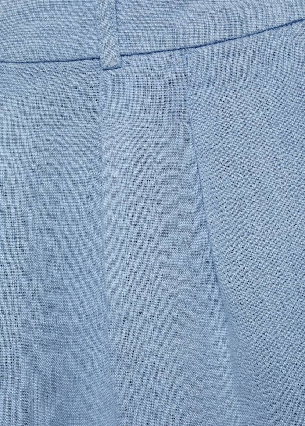 Mango Gerade Shorts aus 100 % Leinen Kostenloser Versand