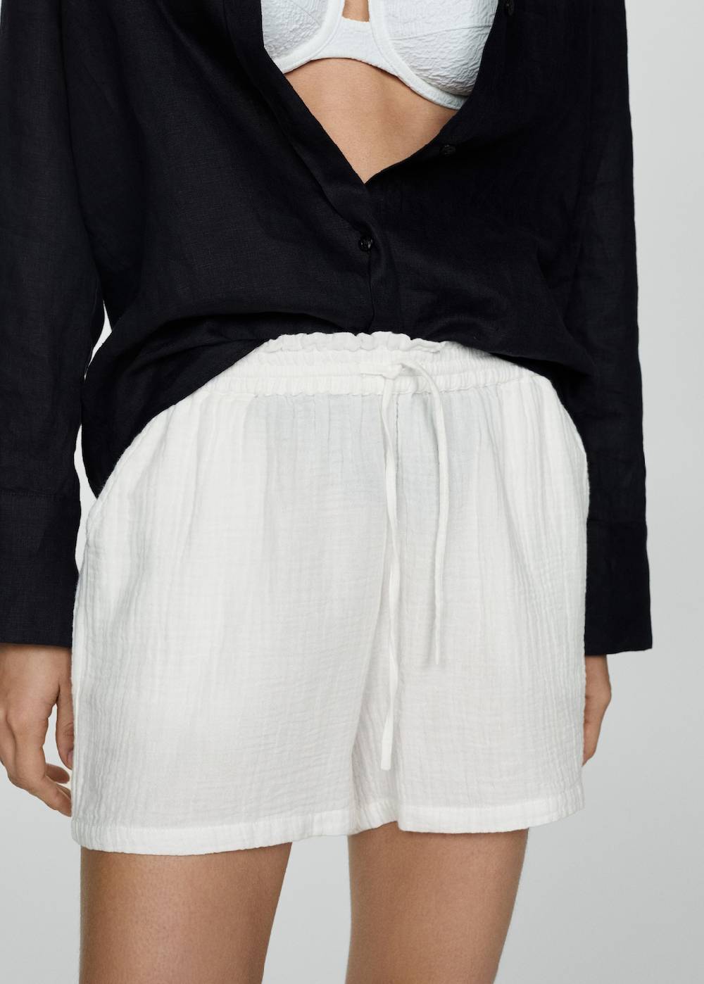 Mango Baumwollshorts mit Stretchbund Limitierter Zeitrabatt