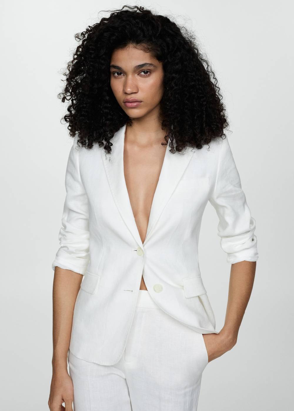 Mango Leinen-Anzughose Fabrik Onlineshop