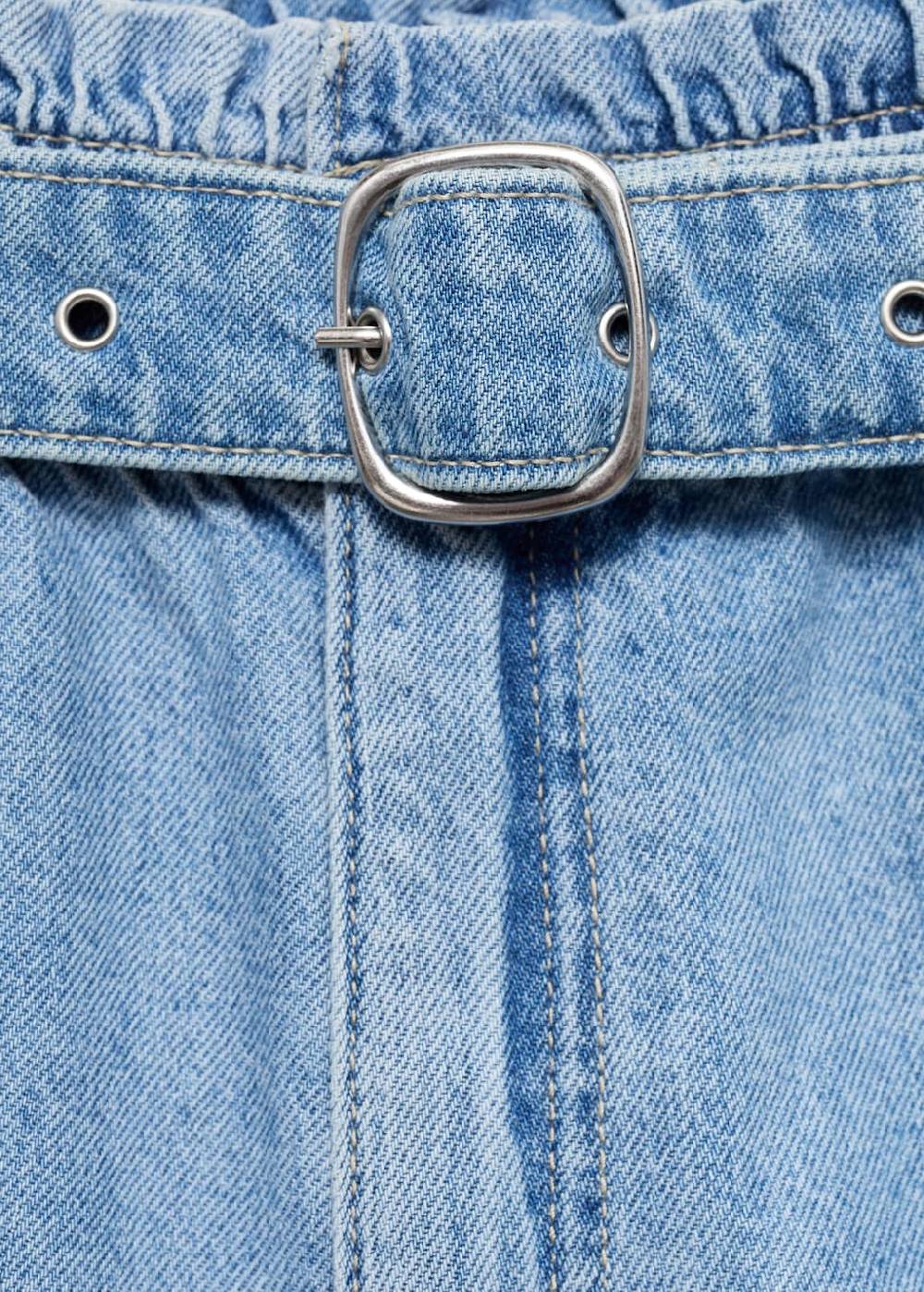 Mango Jeans-Shorts mit Gürtel Günstig kaufen