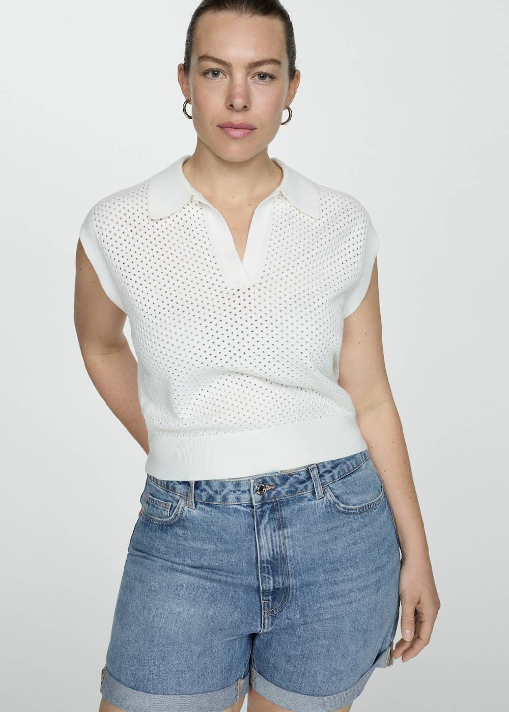 Mango Mom Fit-Jeans-Shorts Begrenztes Angebot