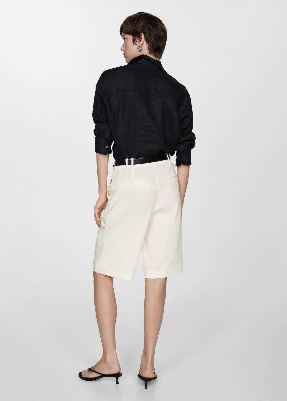 Mango Gerade Bermudashorts mit hohem Bund Osterangebot