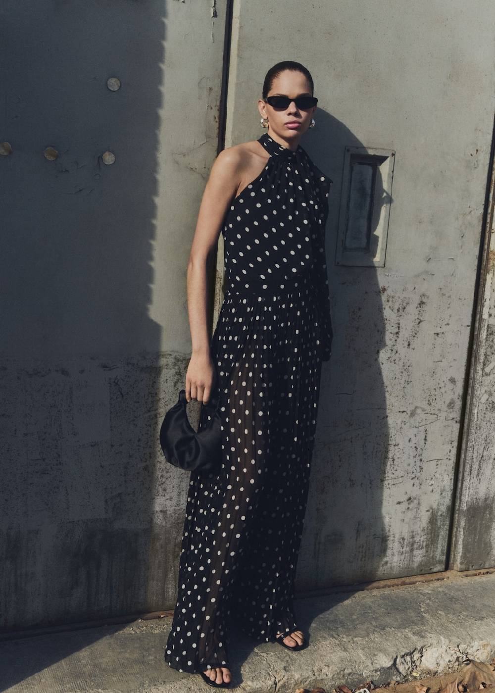 Mango Plissierte Hose mit Polka Dots Heißer Verkauf