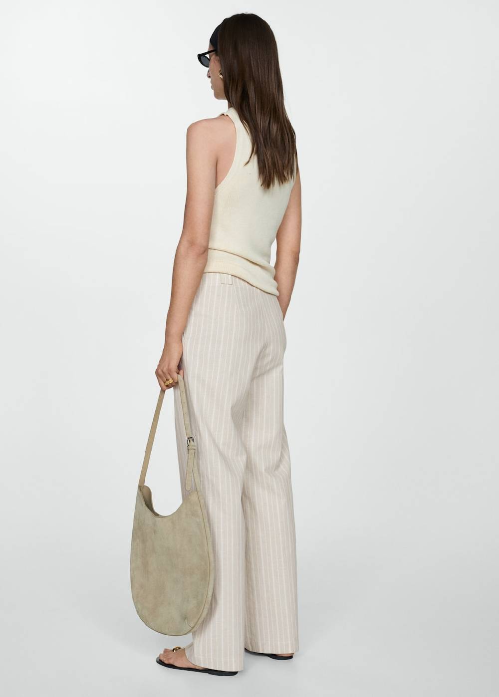 Mango Gerade geschnittene Streifenhose Zeitlich begrenztes Angebot