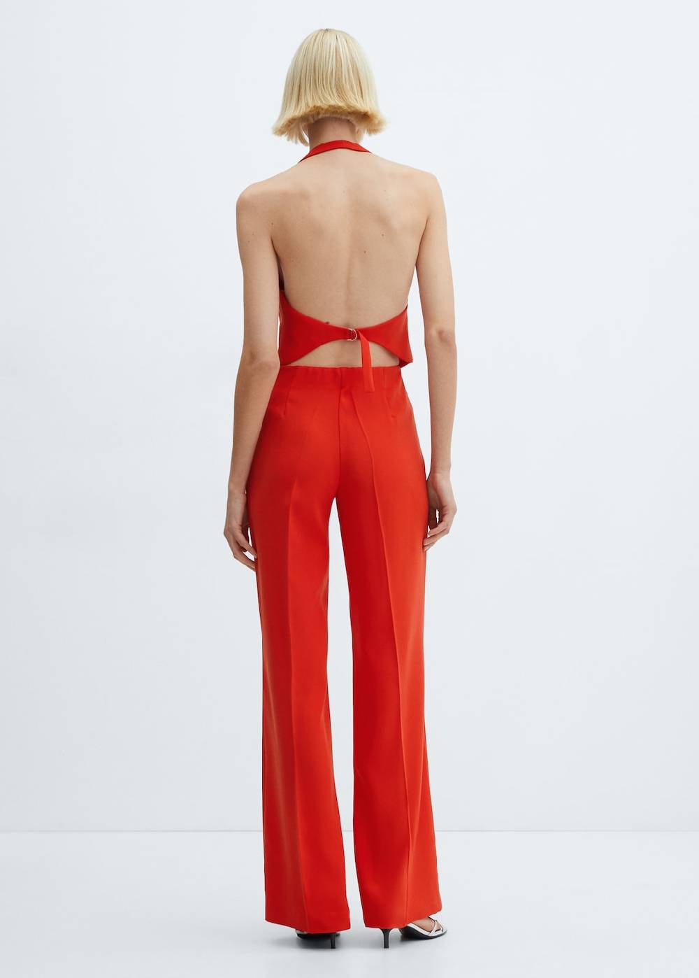 Mango Wideleg-Hose mit Gürtel Große Rabatte