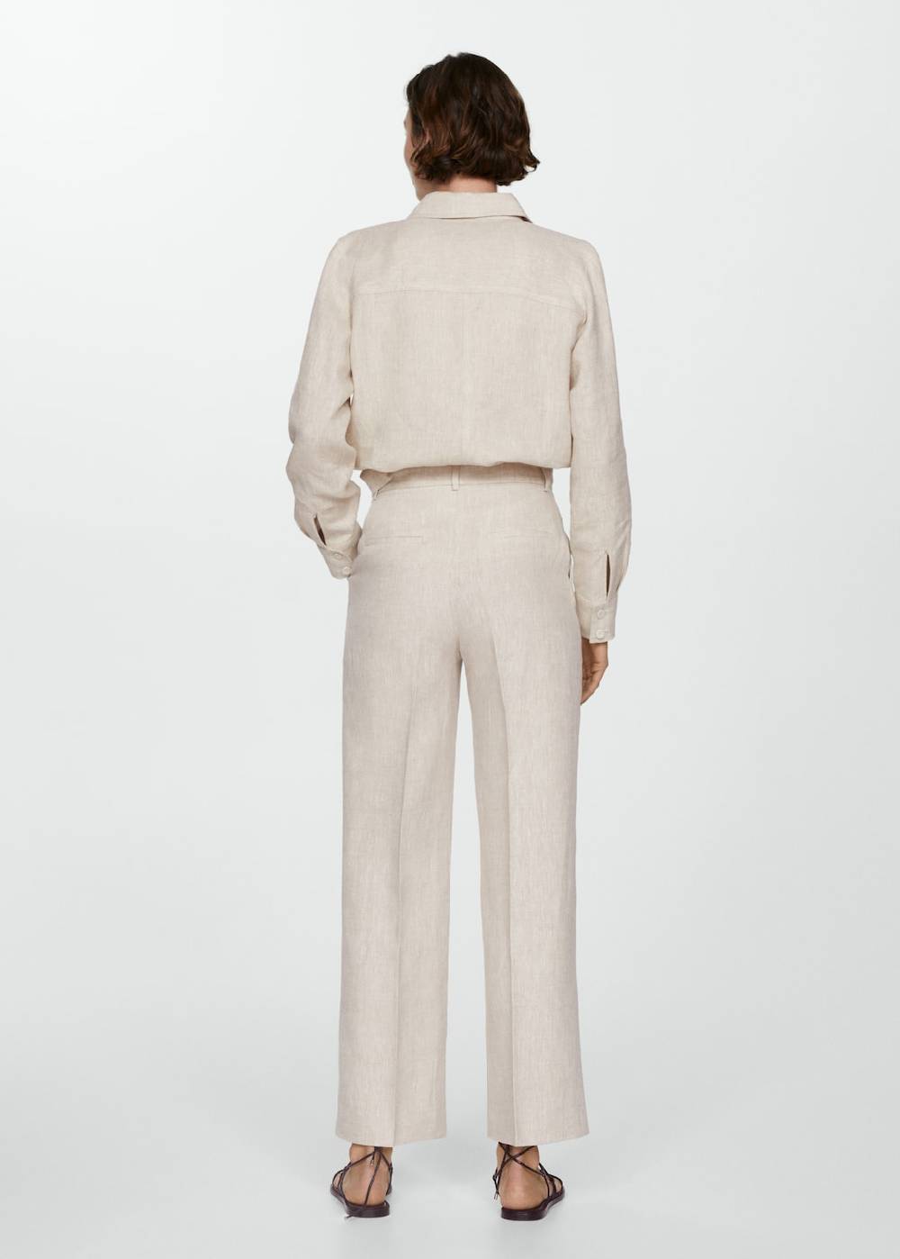Mango Gerade Leinenhose Räumungsverkauf