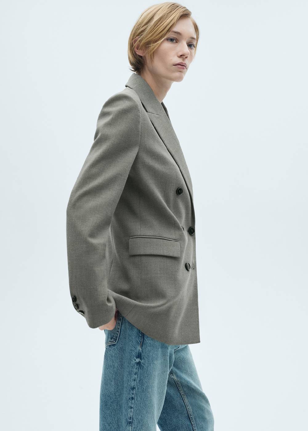 Mango Anzugblazer in Wickeloptik Riesige Ersparnisse