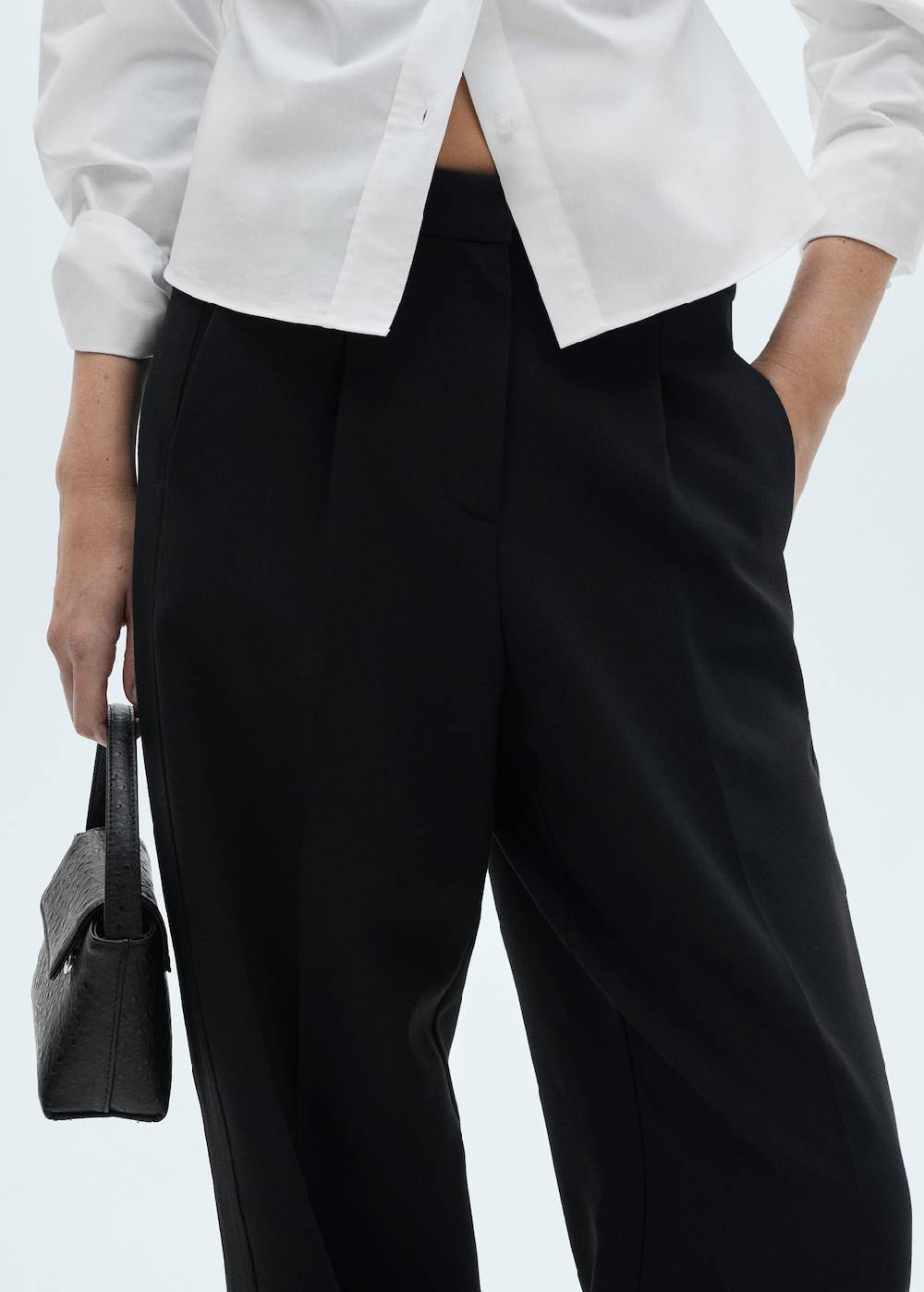 Mango Gerade Bundfaltenhose Tiefpreis