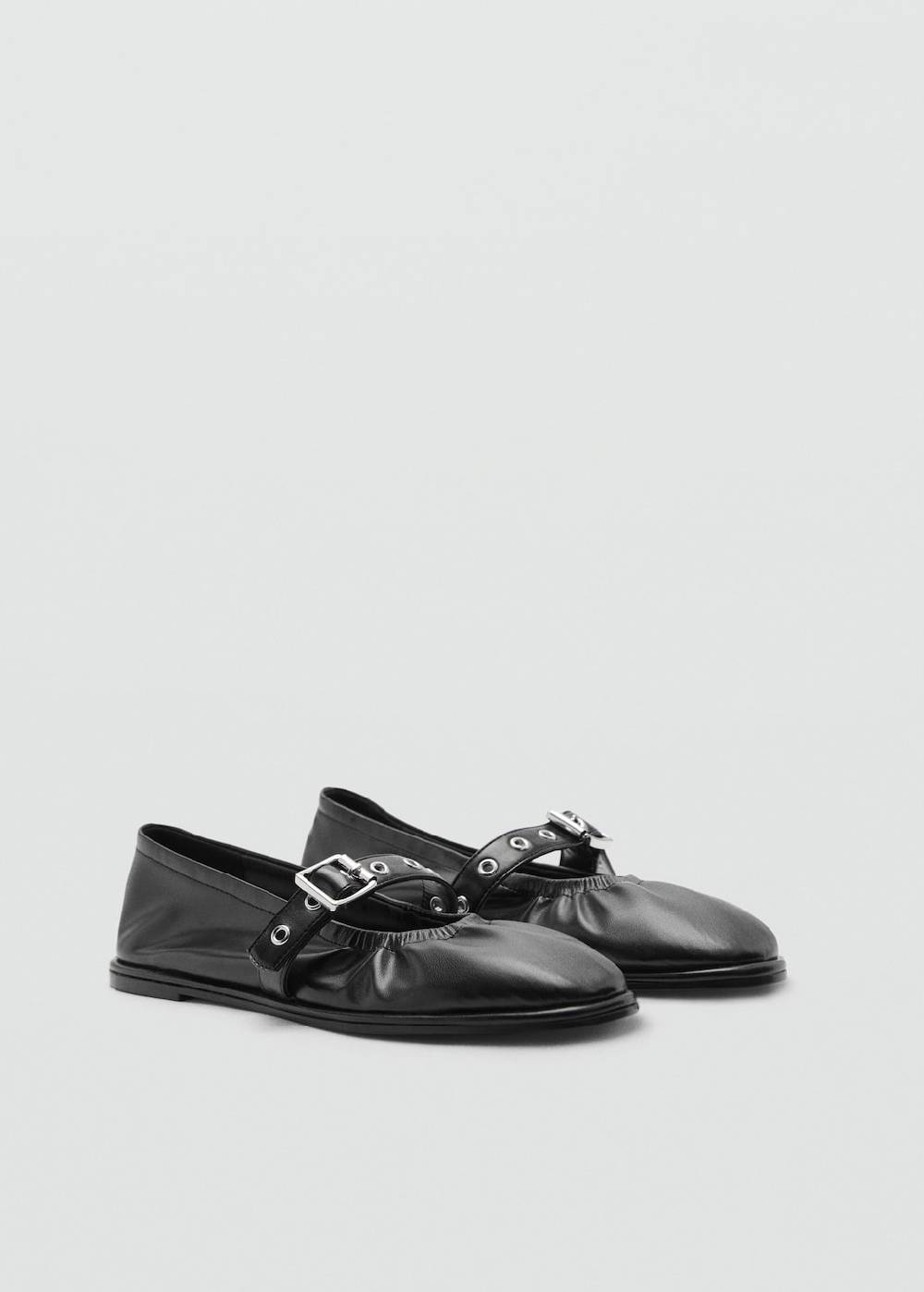 Mango Ballerinas mit runder Spitze und Schnalle Bis zu 60% Rabatt